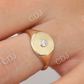 14k Solid Gold Bezel Setting Diamond Pinky Ring  customdiamjewel   