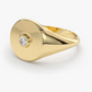 14k Solid Gold Bezel Setting Diamond Pinky Ring  customdiamjewel   