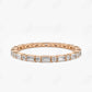 0.57CTW Lab Grown Alternating Baguette And Round Diamond Band  customdiamjewel 10KT Rose Gold VVS-EF