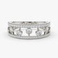 0.48CTW Round Cut Natural Diamond Double Row Bezel Set Band  customdiamjewel 10 KT Solid Gold White Gold VVS-EF