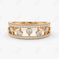 0.48CTW Law Grown Round Cut Double Row Micro Pave Diamond Band  customdiamjewel 10KT Rose Gold VVS-EF