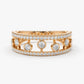 0.48CTW Round Cut Natural Diamond Double Row Bezel Set Band  customdiamjewel 10 KT Solid Gold Rose Gold VVS-EF