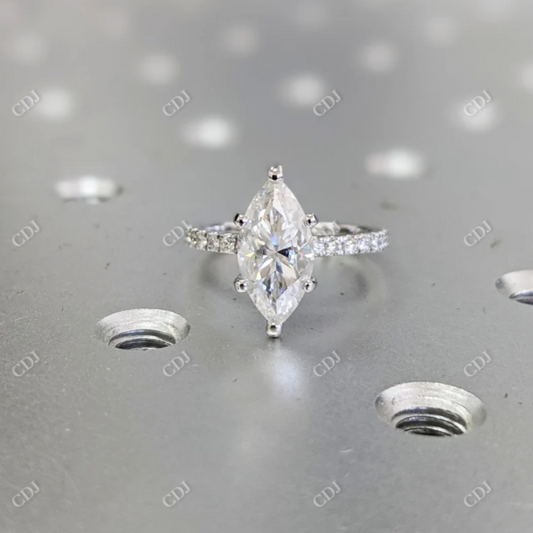 1.5CT Marquise Moissanite Wedding Promise Ring  customdiamjewel 10KT White Gold VVS-EF