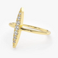 14k Gold Elongated Micro Pave Diamond Wedding Ring  customdiamjewel   