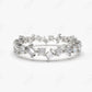 0.81CTW Lab Grown Baguette and Round Wedding Band  customdiamjewel 10KT White Gold VVS-EF