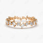 0.81CTW Lab Grown Baguette and Round Wedding Band  customdiamjewel 10KT Rose Gold VVS-EF