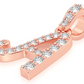 0.20CTW Cursive Letter A Pendant  customdiamjewel   
