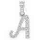 0.20CTW Cursive Letter A Pendant  customdiamjewel   