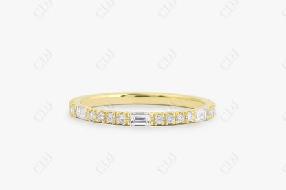 0.30CTW Lab Grown Baguette Diamond Wedding Band  customdiamjewel 10KT Yellow Gold VVS-EF