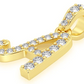 0.20CTW Cursive Letter A Pendant  customdiamjewel   