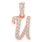 0.10CTW Round Diamond Cursive U Letter Pendant  customdiamjewel   