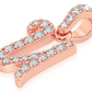 0.10CTW Round Diamond Cursive U Letter Pendant  customdiamjewel   