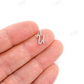 0.10CTW Round Diamond Cursive U Letter Pendant  customdiamjewel   