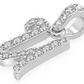 0.10CTW Round Diamond Cursive U Letter Pendant  customdiamjewel   
