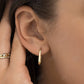 14K Gold Paperclip Hoop Plain Earrings  customdiamjewel   