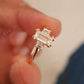 Baguette Round Moissanite Engagement Ring  customdiamjewel   
