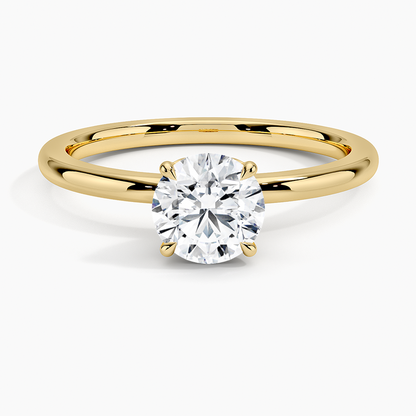 2.06CTW Lab Grown Diamond Tulip Setting Engagement Ring  customdiamjewel Sterling Silver Yellow Gold VVS-EF