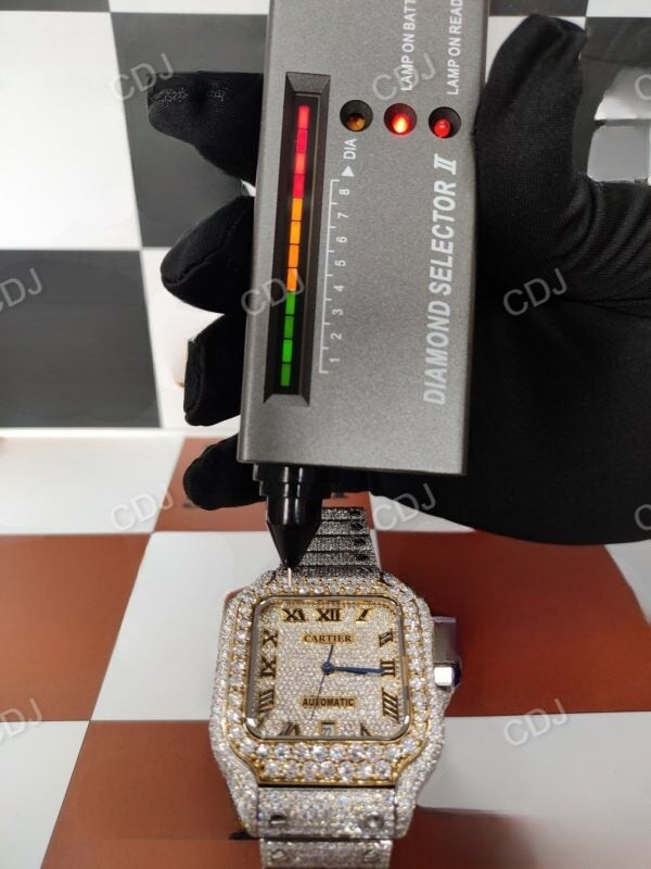 Moissanite Diamond Two-Tone Wrist Watch customdiamjewel