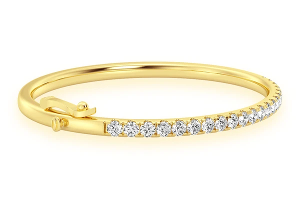 14k Gold Scallop Bangle Diamond Bracelet  customdiamjewel   