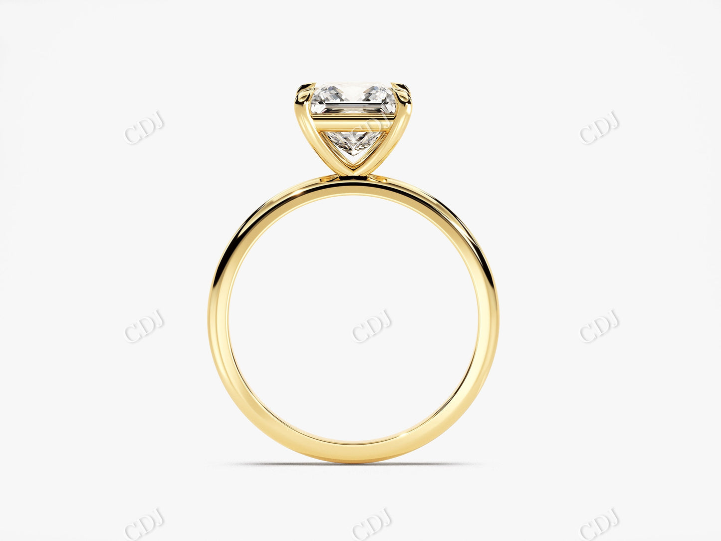 1.5CT Emerald Cut Solitaire Moissanite Engagement Ring  customdiamjewel   