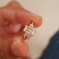 Baguette Round Moissanite Engagement Ring  customdiamjewel   