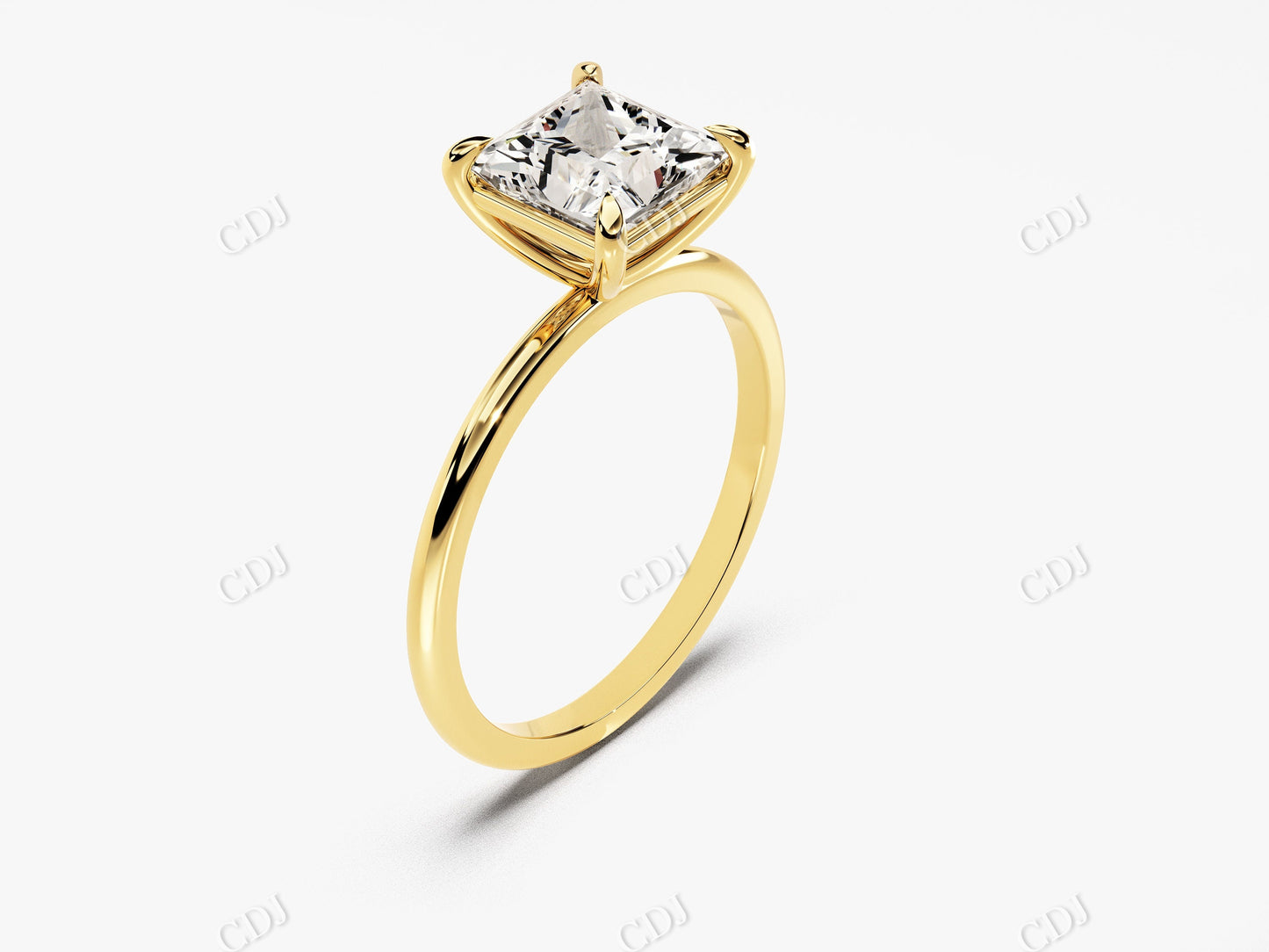 1.5CT Emerald Cut Solitaire Moissanite Engagement Ring  customdiamjewel   