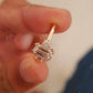 Baguette Round Moissanite Engagement Ring  customdiamjewel   