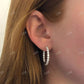 Moissanite Diamond Hoop Earrings Full Eternity Diamond Earrings