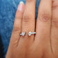 Toi Et Moi Pear And Heart Cut Moissanite Full Eternity Engagement Ring  customdiamjewel   