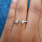 Toi Et Moi Pear And Heart Cut Moissanite Full Eternity Engagement Ring  customdiamjewel   