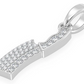 0.35CTW Hip Hop Butcher's Knife Pendant  customdiamjewel   