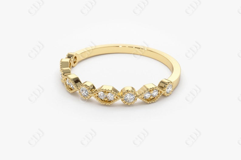0.22CTW Lab Grown Round Diamond Wedding Band  customdiamjewel   