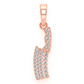 0.35CTW Hip Hop Butcher's Knife Pendant  customdiamjewel   