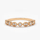 0.22CTW Natural Diamond Solid Gold Bezel Set Micro Pave Band  customdiamjewel 10 KT Solid Gold Rose Gold VVS-EF