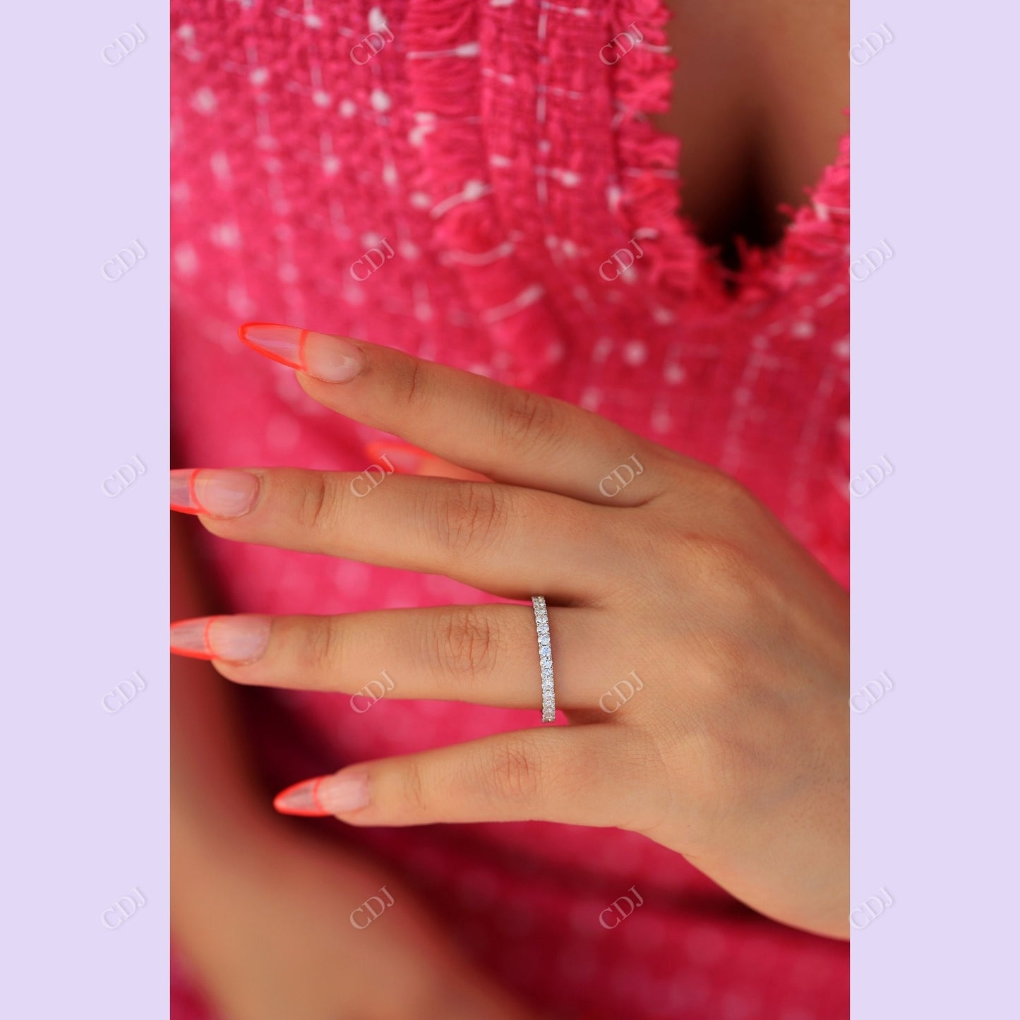 0.76 3/4 Eternity Lab Grown Diamond Wedding Band  customdiamjewel   