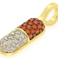 0.50CTW Pill Capsule Two Color Pendant  customdiamjewel   