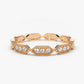 0.38CTW Solid Gold Micro Pave Vintage Style Wedding Band  customdiamjewel 10 KT Solid Gold Rose Gold VVS-EF