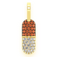 0.50CTW Pill Capsule Two Color Pendant  customdiamjewel   