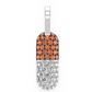 0.50CTW Pill Capsule Two Color Pendant  customdiamjewel   