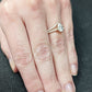 Pear Shape Moissanite Rose Gold Chevron Band Bridal Ring Set  customdiamjewel   