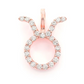 0.10CTW Round Diamond Taurus Zodiac Hip Hop Pendant  customdiamjewel   