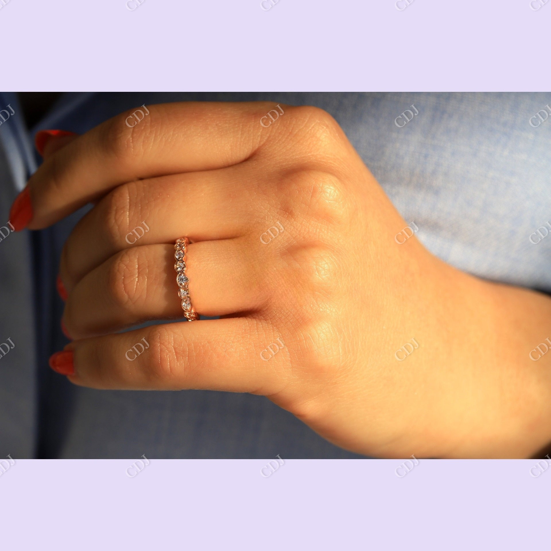 0.65CTW Vintage Lab Grown Diamond Wedding Band  customdiamjewel   