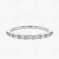 0.34CTW Lab Grown Half Eternity Baguette Diamond Band  customdiamjewel Sterling Silver White Gold VVS-EF