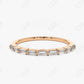 0.34CTW Lab Grown Half Eternity Baguette Diamond Band  customdiamjewel Sterling Silver Rose Gold VVS-EF