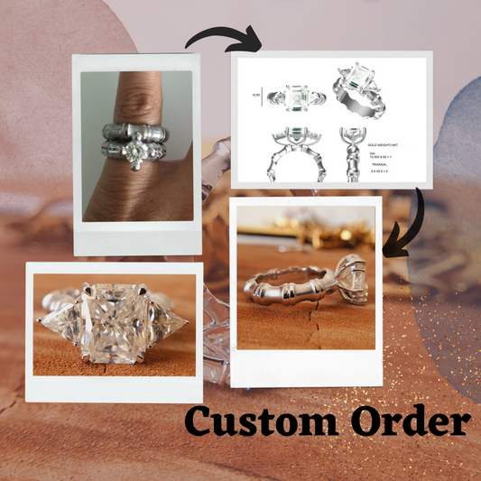 Cushion or Radiant Colorless Moissanite Unique Wedding Band Engagement Ring  customdiamjewel   
