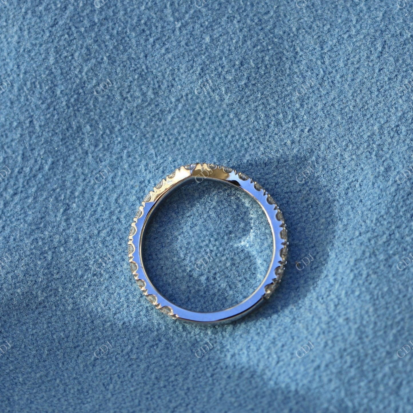 0.70CTW V Shaped Lab Grown Diamond Wedding Band  customdiamjewel   