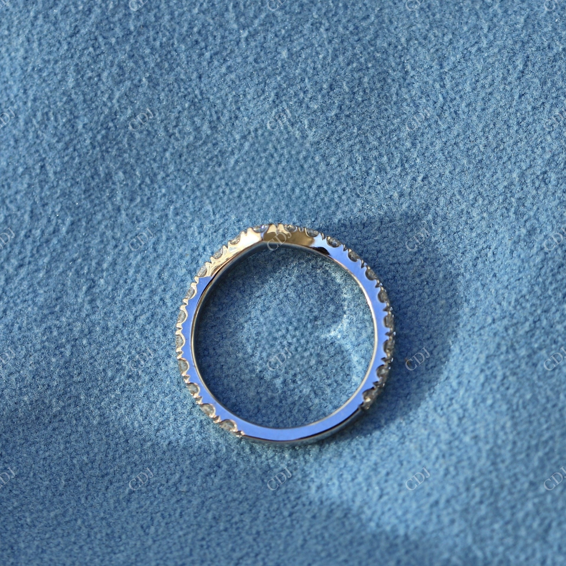 0.70CTW V Shaped Lab Grown Diamond Wedding Band  customdiamjewel   