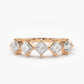 0.60CTW Princess Cut Natural Diamond Half Eternity Women's Band  customdiamjewel 10 KT Solid Gold Rose Gold VVS-EF