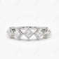 0.60CTW Lab Grown Princess Cut Diamond Wedding Band  customdiamjewel Sterling Silver White Gold VVS-EF