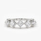 0.60CTW Princess Cut Natural Diamond Half Eternity Women's Band  customdiamjewel 10 KT Solid Gold White Gold VVS-EF